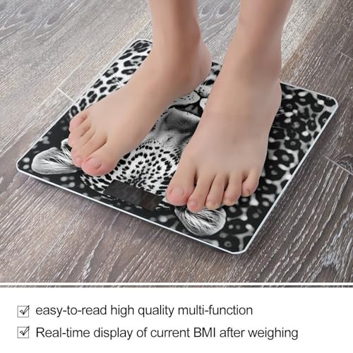 Báscula Digital de Baño con Sensor Preciso Diseño Leopardo miniatura 5