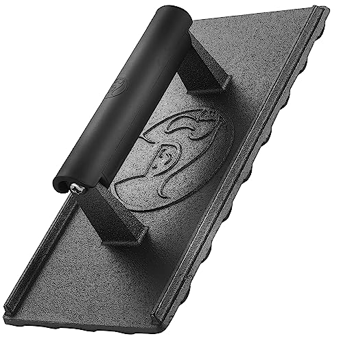 Burgerpresse aus Antihaft-Gusseisen | Schwere Grillpresse (1260g) mit hitzeabweisendem Griff | Fleischbeschwerer für Fleisch und Fisch | Geeignet als Smash burger/Burger smasher/Burger Presse