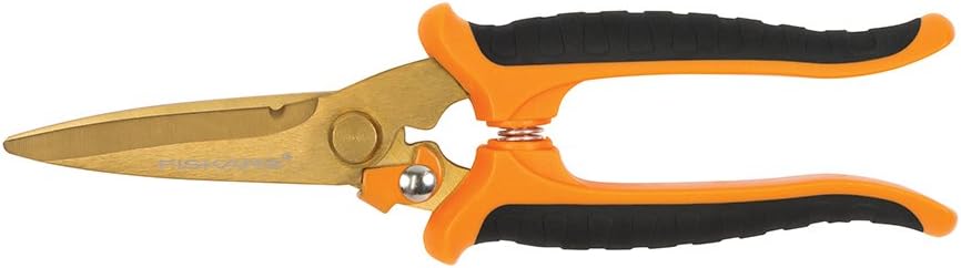 Fiskars Titanium Nitride No. 8 Shop Snip (12-79266984), 12 Meters, Orange