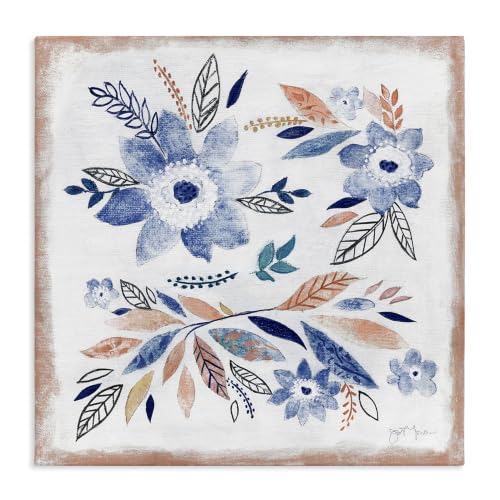 Stupell Industries Boho Floral Botanical, 24 x 24 Inch Canvas Wall Art