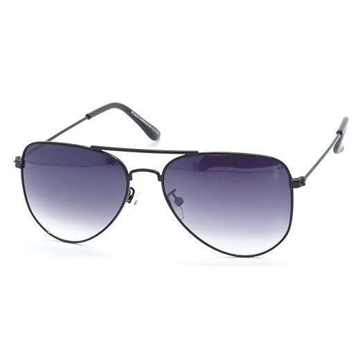 Óculos de Sol Aviador Clássico Unissex Polo London Club, Armação em Metal Stainless Stell