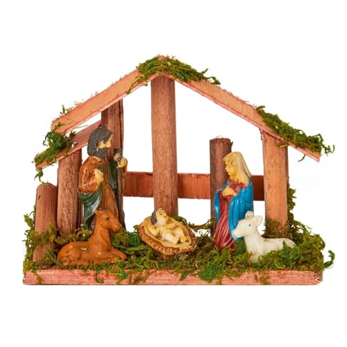 Widdle Gifts Presepe di Natale 6872 - Statuina fissa e stalla