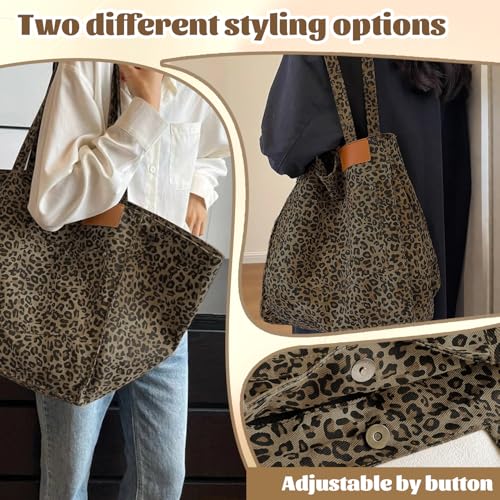 Sac cabas léopard grand volume avec sangle réglable confortable - 5