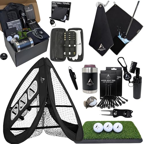 Golf Gift Box Signature Collection12 Piece Premium Golf Gift Set With Magnetic Towel Chipping Net And Accessories For Golfers This Christmas