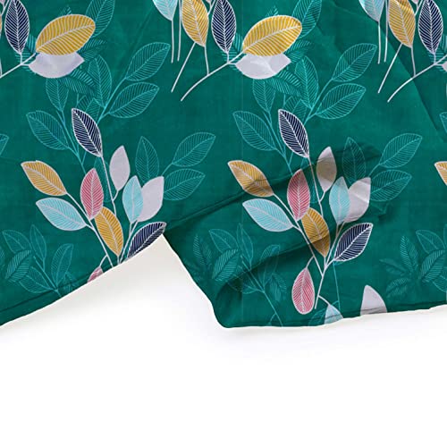 Image of HOMEKART 220 GSM Reversible Microfiber AC Comforter /Duvets for Mild Winter | All Season King Size 3 Layered Quilted Blanket for Double Bed (220 cm x 240 cm, Floral, Green)