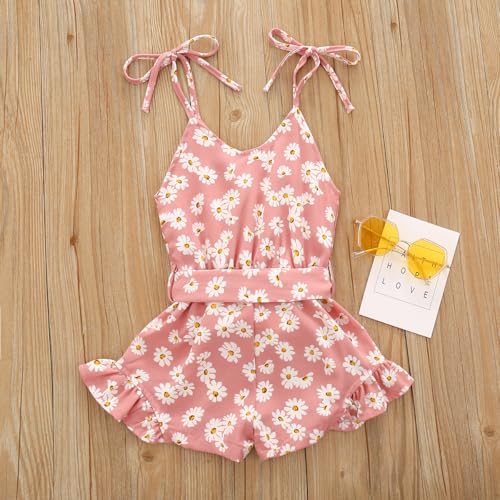 Image of Toddler Girl Clothes Baby Summer Cute Halter Romper 6 Months to 5 Years Old