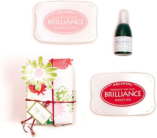 Miniatura 4 de Tsukineko Paquete de 4 almohadillas de tinta Brilliance Dew Drop, tonos de joya