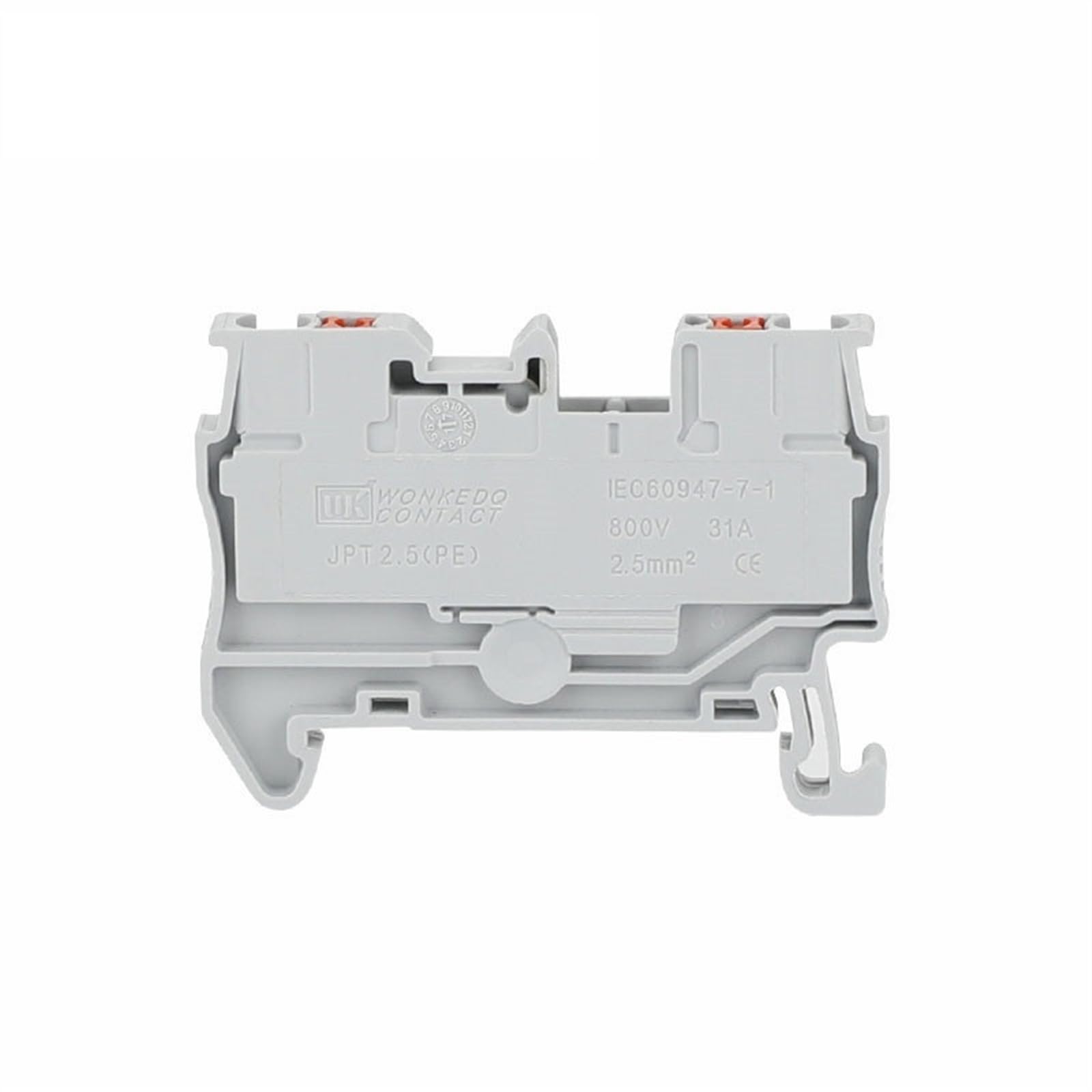 100 Uds PT2.5 conector eléctrico de cable de PT-2.5 con resorte de empuje, bloque de terminales sin tornillos PT 2,5(Blue)