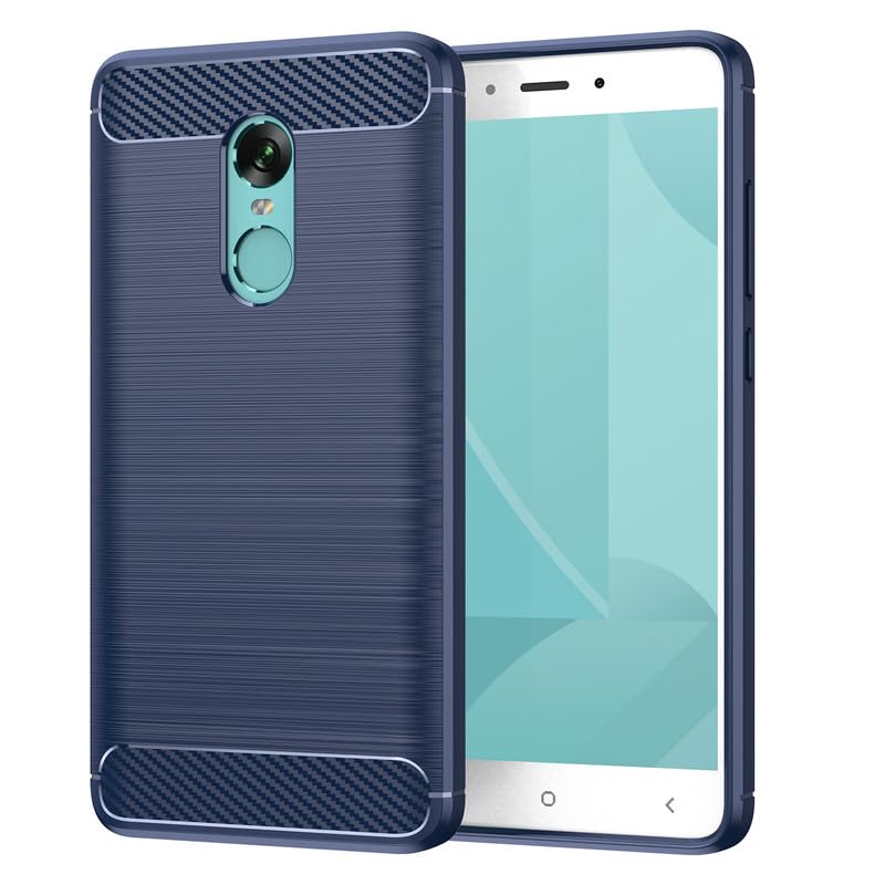 Image of Hybrid Carbon Fiber Back Case for Mi Redmi Note 4 / Note 4X (Blue)