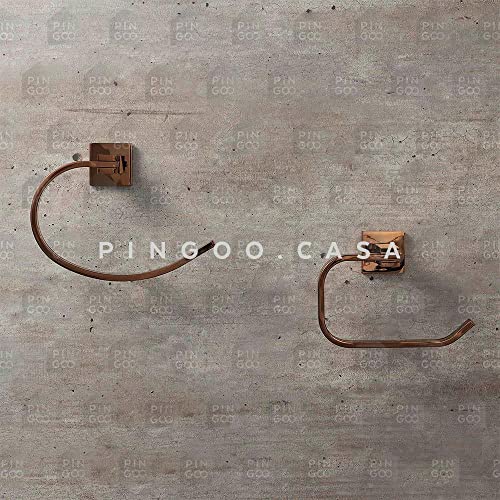 Pingoo.Casa, Acessórios Para Banheiro, Quadrado, Aço Inox 304, Cromado, 2 Peças, São Francisco, Dour