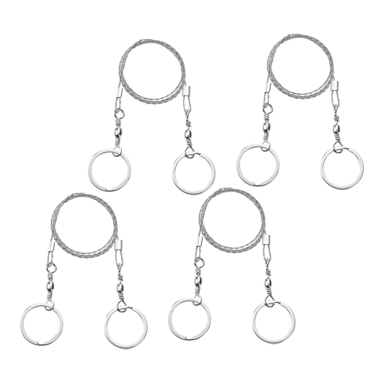 BRIGHTFUFU 4-pc Set Compact Portable Wire Saws for Camping Outdoor Folding Emergency Survival Hand Saw for Craftsmen Hunters