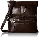 Fashion Women's Genuine Leather Crossbody Bag With Metal or Regular zippers
