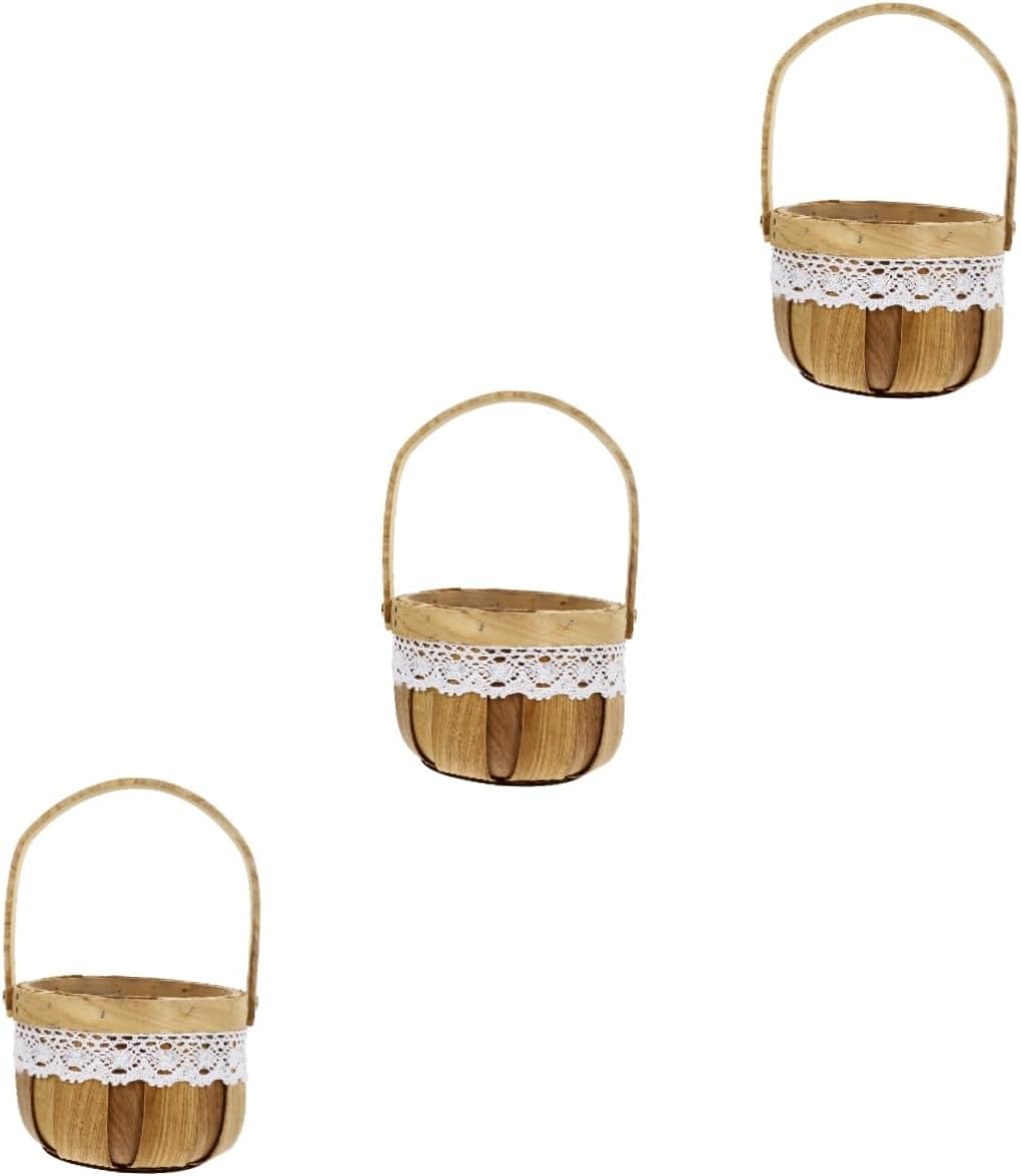 3 Pcs Basket Festival Container Halloween Prop Halloween Candy Container Handheld Candy