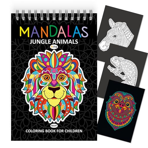 Finoly Mandalas para Colorear Niños y Niñas | Mandalas para Colorear Animales | Libros de Mandalas para Colorear en A4 | Libros de Mandalas para Niños con Papel Premium