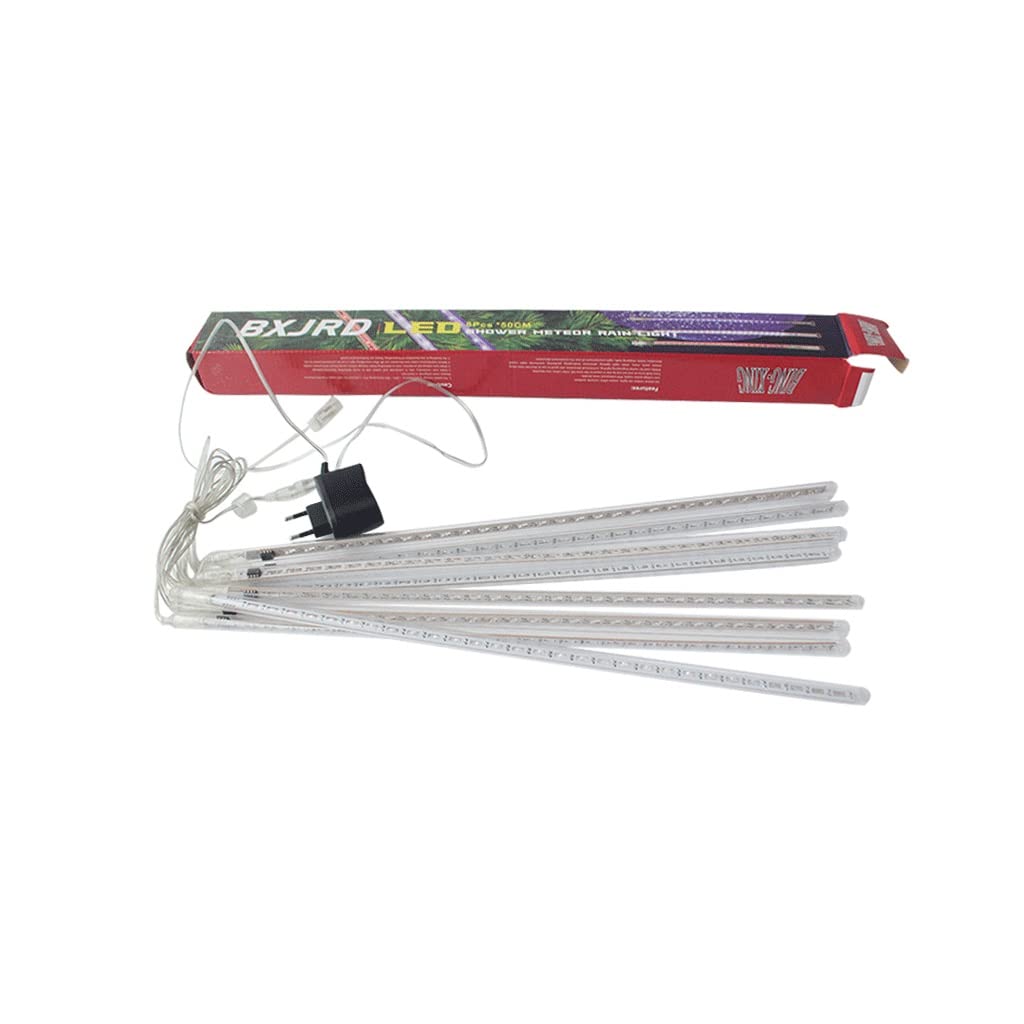Luci fatate, luci di Corde GUIDATO Meteor Shower Light Tube, Adatto for L'Albero di Natale Festa di Nozze Decorazione della casa Bianco (Dimensione : C)