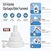 Loukin Non-Toxic Whiteboard Cleaner, 1 Gallon (128 fl oz) Dry Erase Board Cleaner Ready-to-Use Refill, Connected Collapsible Silicone Funnel for Canned Liquid, Removes Whiteboard Stains