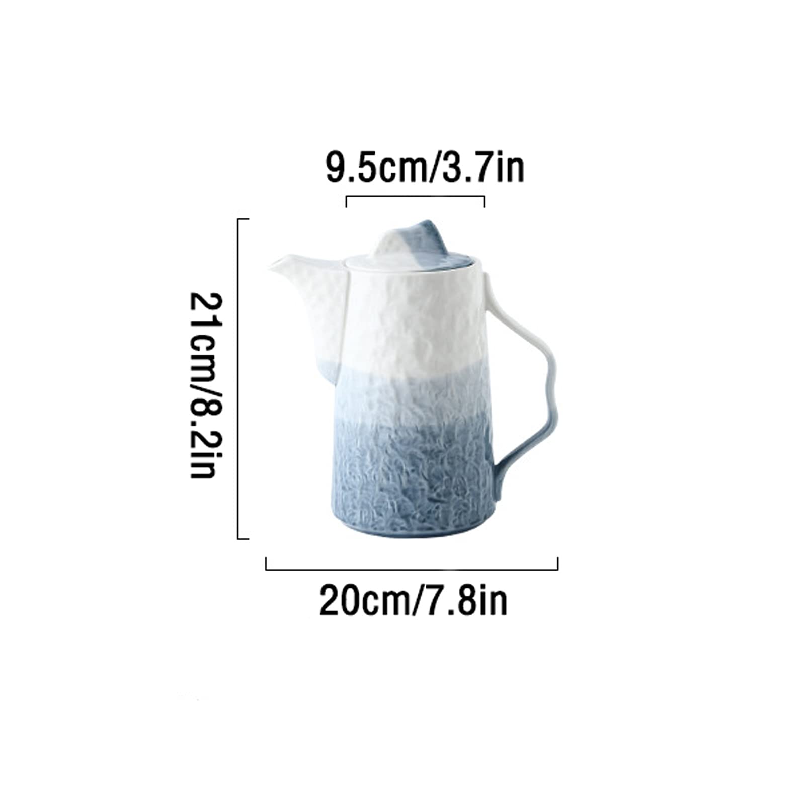GRFIT Dzbanek na wodę gradientowy kolorowy ceramiczny dzban duża pojemność zimny dzbanek wielofunkcyjny czajniczek do mleka, soku, kawy, domowych napojów (1,148 g) dzbanek do mrożonej herbaty