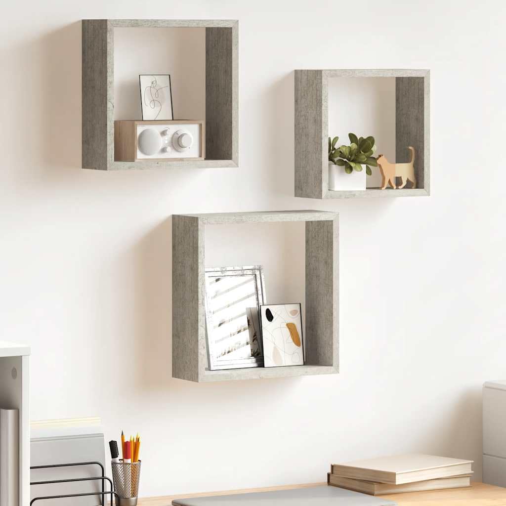 Juego de 3 estantes de pared de madera de densidad media flotantes con soporte invisible, 30, 27 y 24 cm, para salón, dormitorio, oficina, almacenamiento y decoración