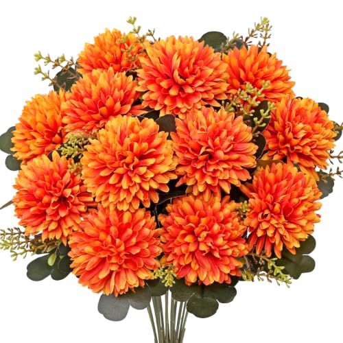 2 PCS Künstliche Herbstblumen Kunstblumen wie Echt Blumenstrau...