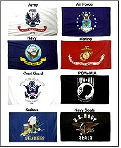 Tools SupplyLot 3x5 ft 5 Branches Military Set Navy Seals & Seabees PowMIA Flags Flag Set, Model:, Sport & Outdoor