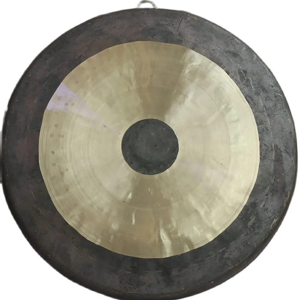 Bronze Chinese Gong, Calming Sound And Beautiful Shimmering Wash Quality, Traditional & Aged Look, For Sound Healing, Meditation, Yoga(18 Inch)