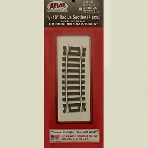 Miniatura 2 de Atlas Code 100 Níquel Plata 13-18 Radius Snap-Track 6Bx HO Escala Trenes