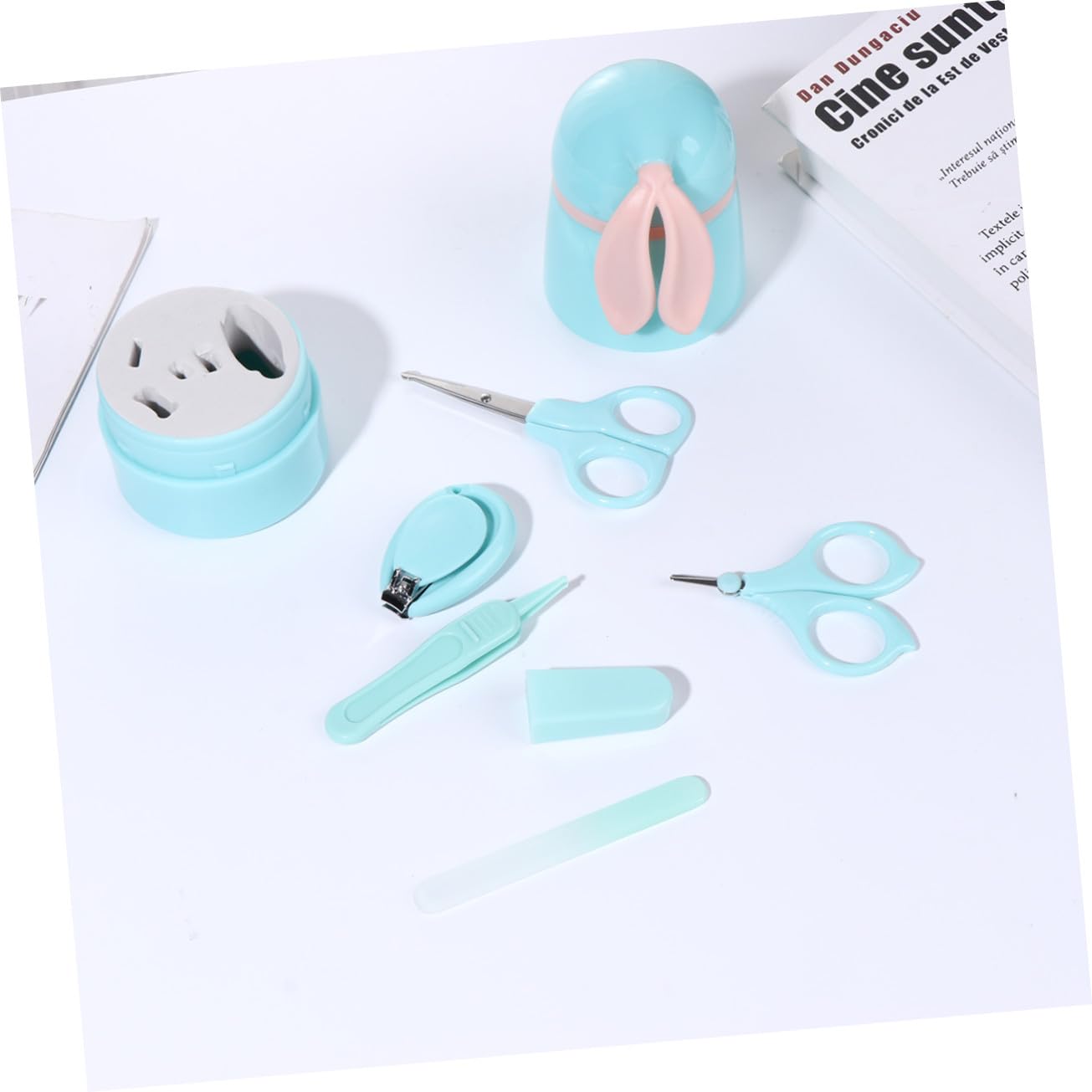Abaodam 10pezzi Forbicine Per Unghie Da Ragazzo Ragazza Kit Manicure Con Strumenti Di Sicuri e Leggeri Per Ragazzo Ragazza Blu
