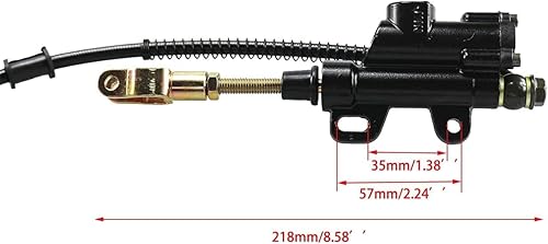 Miniatura 3 de PRO BAT ATV Quad Freno trasero Asamblea cilindro maestro pinza disco rotor con pastilla de freno para 50cc 90cc 110cc 125cc chino 4 ruedas