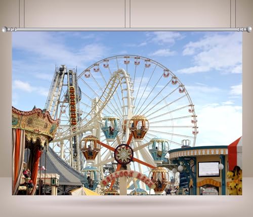 Grande roue manèges de carnaval arrière-plan pour masquer un mur et animer une fête - 2
