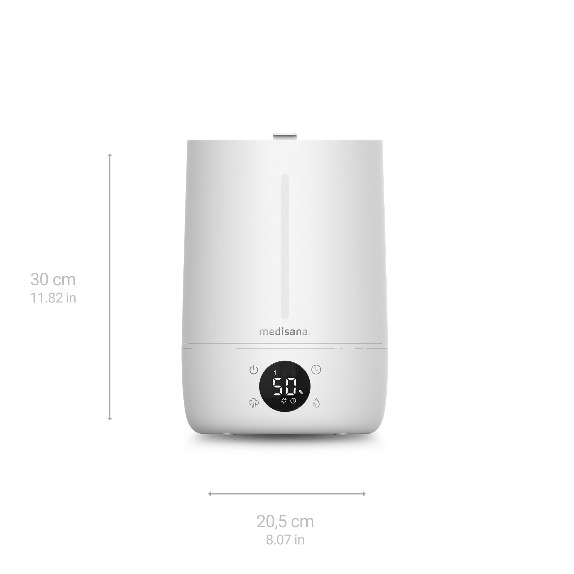 medisana AH 663 Luftbefeuchter mit Hygrometer und Ultraschall-Technologie, Lufterfrischer für die Wohnung, Raumbefeuchter elektrisch mit Timer und Schlafmodus, Diffusor für Schlafzimmer Kinderzimmer