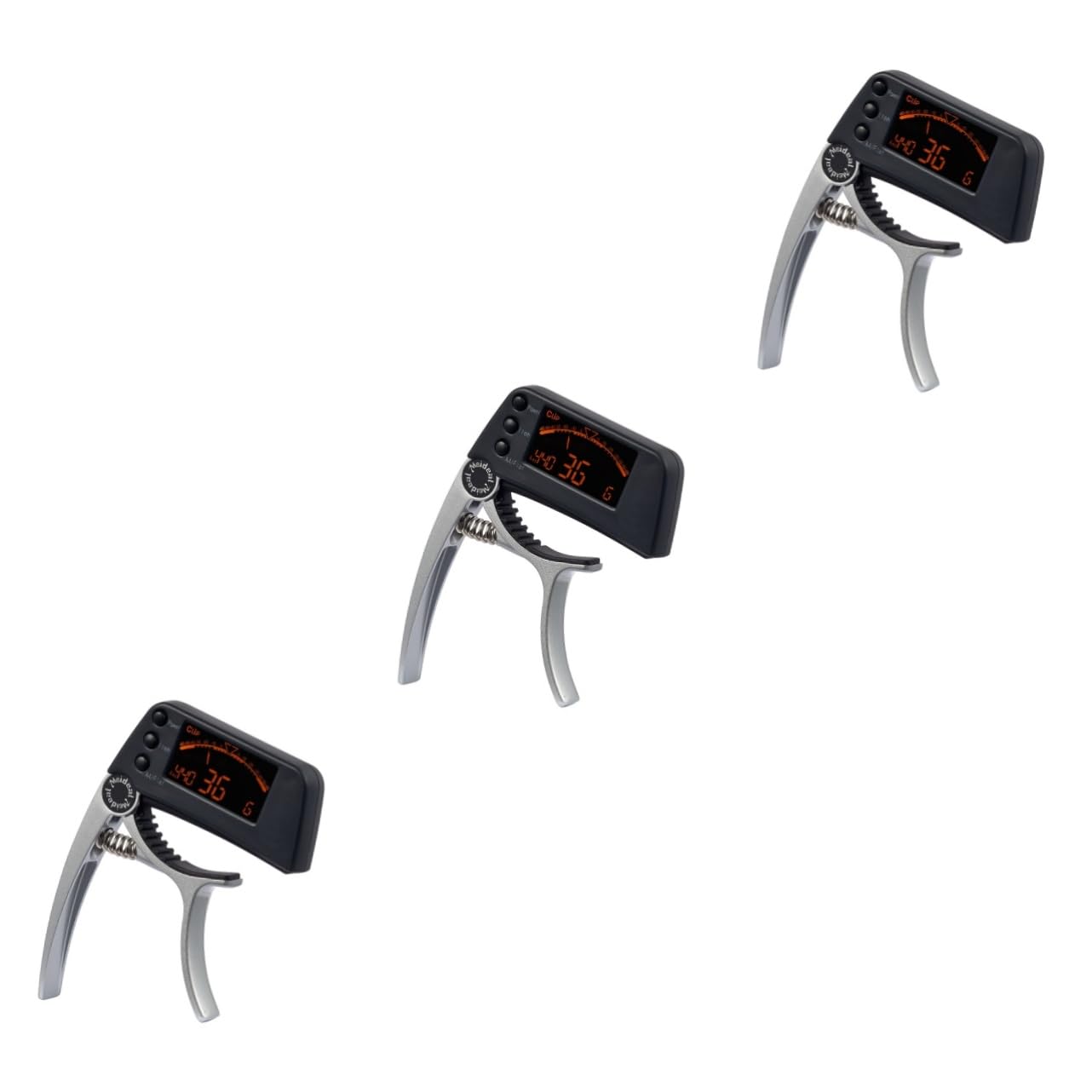 Abaodam 3pezzi Accordatore Elettronico Con Capo Per Chitarra Acustica e Basso Display Lcd Strumento Di Tuning Per Chitarra Ukulele e Banjo