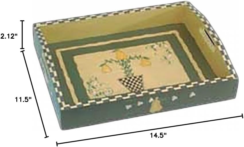 Vintage Wood Tray Pear Green Cream | Renovator's Supply