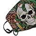 WUXEKZO Adults Boys Girls Warm Protective Masks Fashion Scarf Anti Dust Windproof Mouth Cover, Medusa Skull Green Snake Art Mouth Decoration for Sports Travel Hiking