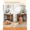 FEANDREA-Dog-Crate-Furniture-Side-End-Table-Heavy-Duty-Dog-Cage-with-Multi-Purpose-Removable-Tray-Double-Door-Dog-House Heavy-Duty Dog Cage