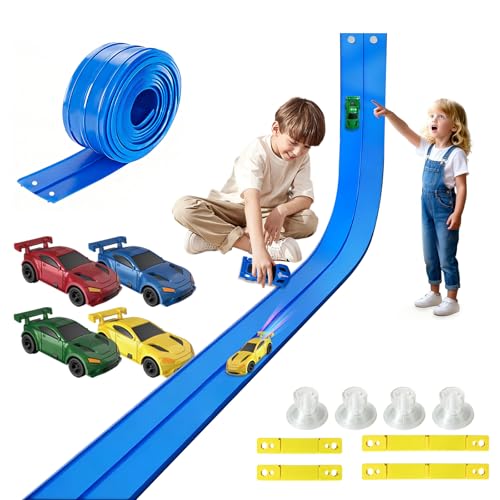 RedCrab Circuit de course flexible pour voitures Hot Wheels Flex Tracks pour enfants à partir de 3 ans, compatible avec les pistes de course de 15 pieds