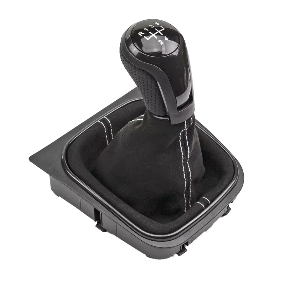 EFDDTBHE Compatible with VW for Scirocco III 137, 138 2008-2017 for EOS 1F7, 1F8 2006-2015 Gear Shift Knob Gaiter Boot 5 Speed 6 Speed Manual Shifter Handle(5 Speed)