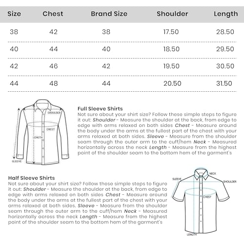 Image of FAIR-MAN Regular Fit Formal Shirt for Men Full Sleeves Classic Button-Down Design Comfortable Cotton Fabric Perfect MNS-9912
