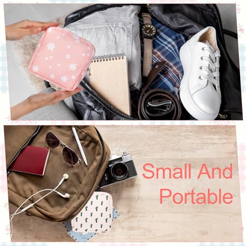 Image of Sanitary Napkin Storage Bag, 4 Pcs Period Bag for Women Portable Period Pouch Small Discreet Menstrual Pad Bags Cute Feminine Pads Period-Kits Menstrual Cup Pouches Tampon Holder for Purse
