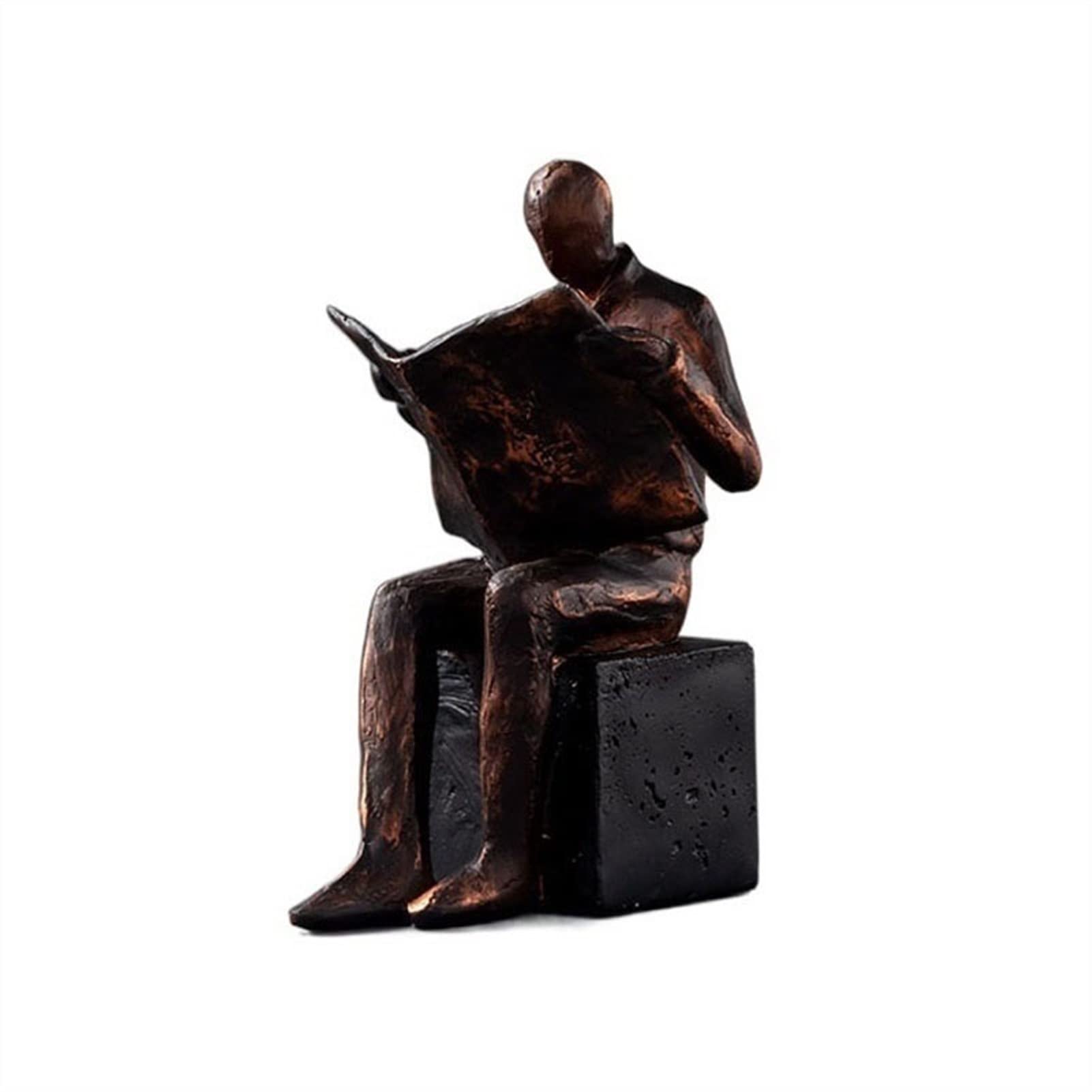 Fermalibri Per Mensole Vintage Figure Sculpture Library Bookshelf Reggilibri Figura astratta Statua in resina Decorazione da scrivania Tappi for libri antiscivolo Fermalibri Decorativi(A1pc)