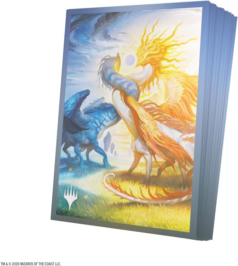 Gamegenic Magic: The Gathering Lorwyn Eclipsed Premium Art Sleeves - Celestial Reunion Design, 105 Textured Matte Sleeves, Smooth Shuffle & Card Protection, Full-Color, Acid-Free, PVC-Free