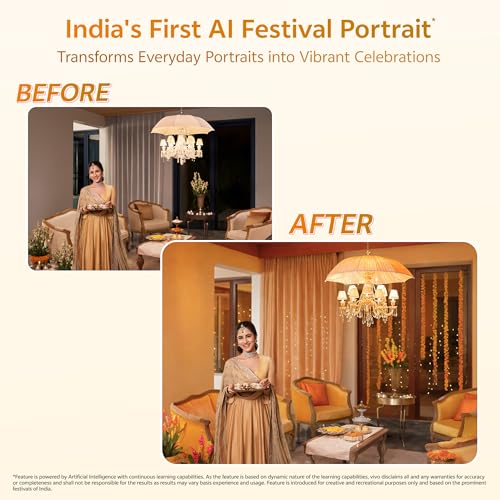 Image of vivo V60e 5G (Noble Gold, 8GB RAM, 256GB Storage) with No Cost EMI /Additional Exchange Offers