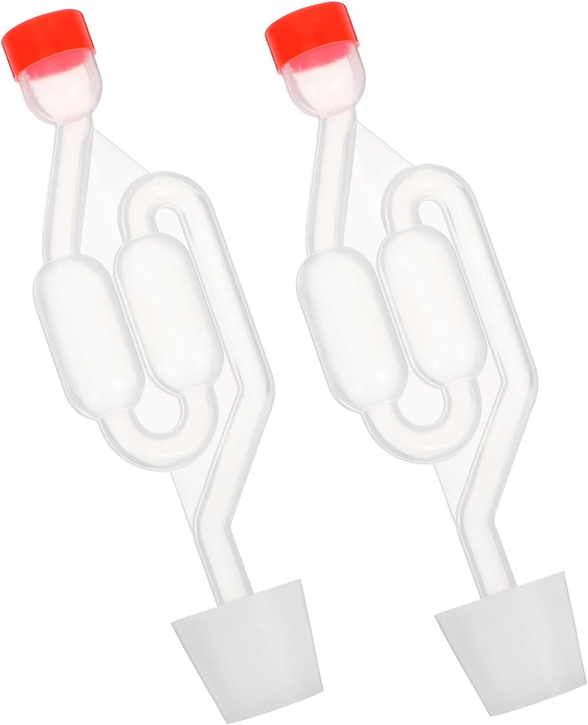 S-shaped Fermentation Airlock 2 Set Silicone PP with 8mm Hole