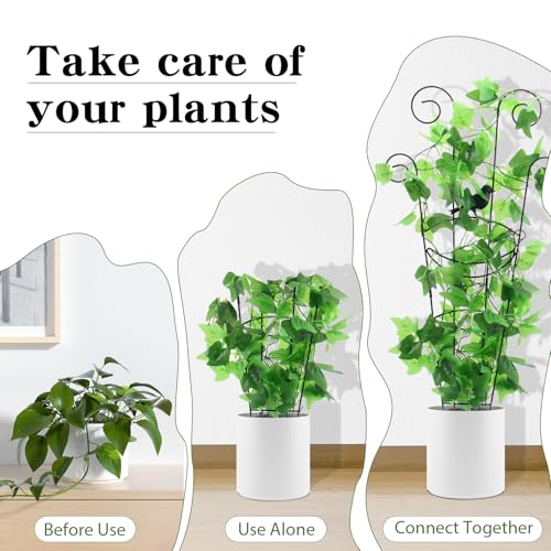 Image of ZOUTOG Trellis for Climbing Plants Indoor 4 Pack 30 Inch,Rustproof Metal Garden Trellis for Potted Plants,Houseplant Support Indoor Outdoor for Ivy Pothos Monstera Hoya Flower Vines(Butterfly Shape)
