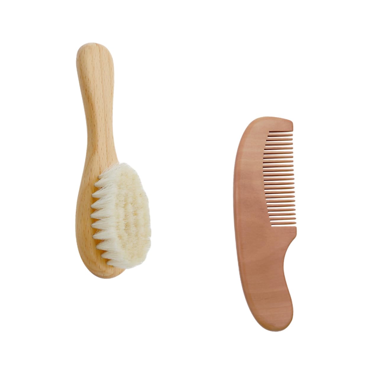 MERRYHAPY 3 Sets Shampoo Boys and Girls Baby Brush Set Baby Bath Brush Wooden Handle Wool Bristles