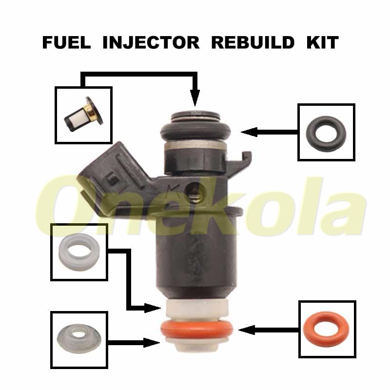 Fuel Injector Service Repair Kit Filters O Rings Seals Grommets for Honda 2001-2014 GL1800 2002-2013 FSC600 16450-MCA-013 - (Color: 20 Piece Set)