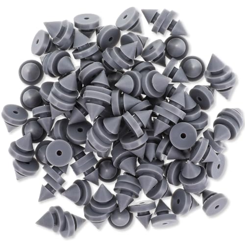 100 Pcs Metal Door Anti Collision Silencer - 1/2 Inch Diameter Heavy Duty Rubber Hinge Outlet Door Silencer for Metal Frame