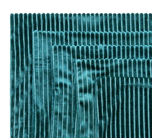Image of RD TREND Cushion Cover Set of 5, Decorative Sofa Living Room Home Square Cushion Covers 24 Inch x 24 Inch, Aesthetic Corduroy Striped Double Sided (Green,Pack of 5)