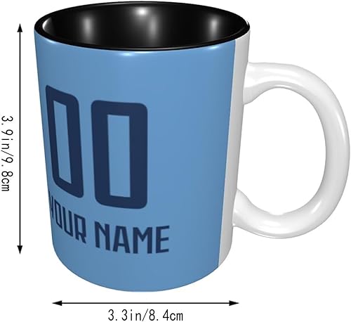 Miniatura 3 de Taza de café personalizada de Argentina taza de fútbol de cerámica añade tu número de nombre regalos para fanáticos del deporte para hombres
