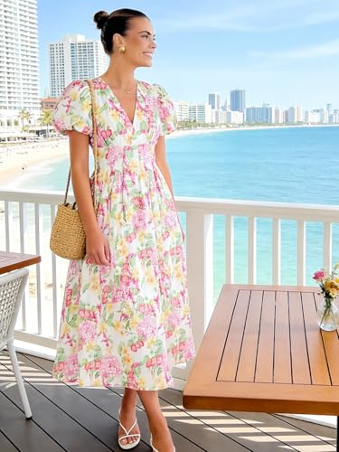 Image of Flessibili Womens Summer Floral Maxi Dress Wedding Guest Party Long Dresses 2026