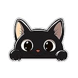 Photo Gallery adesivo per finestra con gatto nero, simpatico adesivo per auto con curioso motivo di gatto, resistente alle intemperie e ai graffi, decorazione per auto, laptop a casa Photo Gallery adesivo per finestra con gatto nero, simpatico adesivo per auto con curioso motivo di gatto, resistente alle intemperie e ai graffi, decorazione per auto, laptop a casa